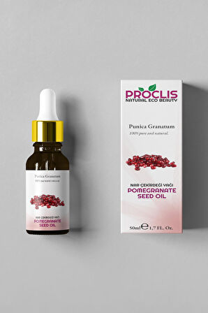 PROCLİS Nar Çekirdeği Yağı %100 Doğal Bitkisel Sabit Yağ, Pomegranate Seed Oil, Punica Granatum 50 ml