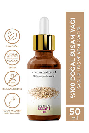 PROCLİS %100 Doğal Soğuk Sıkım Sabit Susam Yağı, Sesame Oil, 50 ml