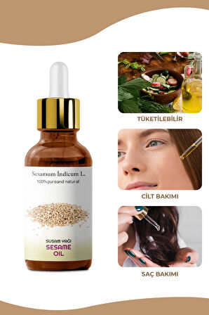 PROCLİS %100 Doğal Soğuk Sıkım Sabit Susam Yağı, Sesame Oil, 50 ml