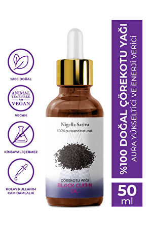 PROCLİS %100 Doğal Soğuk Sıkım  Sabit Çörekotu Yağı, Black Cumin Oil, 50 ml