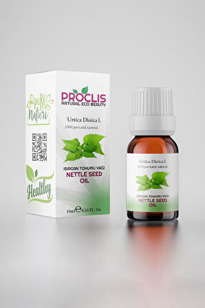 PROCLIS Soğuk Sıkım Isırgan Tohumu Yağ, %100 Doğal Bitkisel Sabit Yağ, Nettle Seed Oil 10 ml