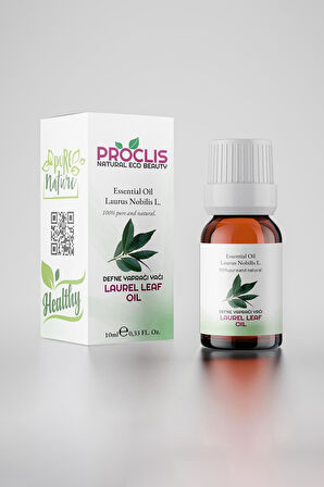 PROCLİS  Defne Yaprağı Yağı, %100 Doğal Uçucu Yağ, Laurel Leaf Oil 10 ml Sprey Başlıklı