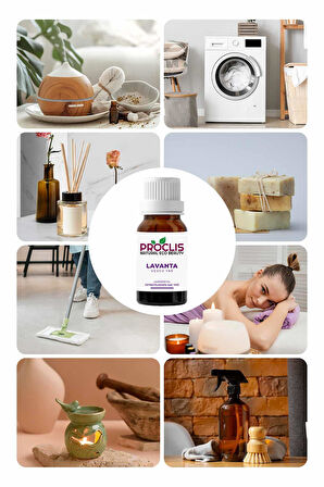 PROCLİS Lavanta Yağı, %100 Doğal Uçucu Yağ, Lavander Oil 10 ml Sprey Başlıklı