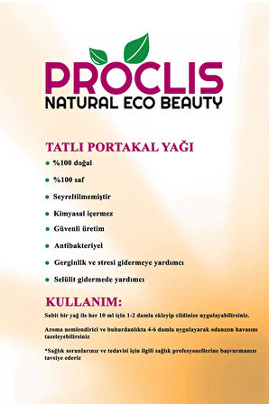 PROCLİS Tatlı Portakal Uçucu Yağı 10 ml Sprey Başlıklı
