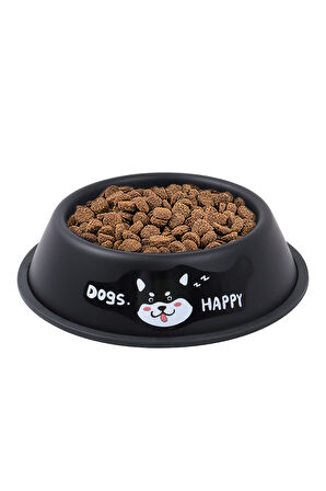 RENKli Metal Mama Kabı, Kedi Köpek Mama Su Kabı 16 cm