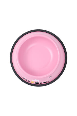 RENKli Metal Mama Kabı, Kedi Köpek Mama Su Kabı 16 cm