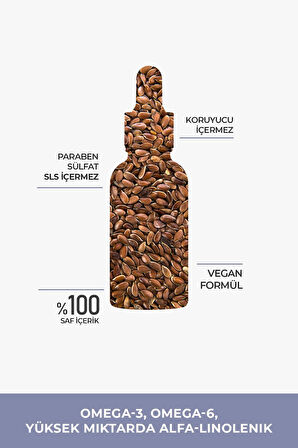 PROCLİS Keten Tohumu %100 Saf Sabit Yağ, Linseed Oil, Linum Usitatissimum 30ml