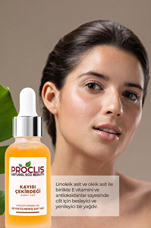 PROCLİS Kayısı Çekirdeği Yağı %100 Doğal Bitkisel Sabit Yağ, Apricot Kernel Oil, Prunus Armeniaca 30ml