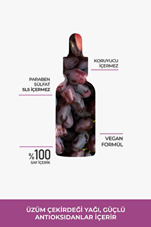 PROCLİS Üzüm Çekirdeği Yağı, Sabit Üzüm Yağ, Grape Seed Oil, Vitis Vinifera L. 30 ml