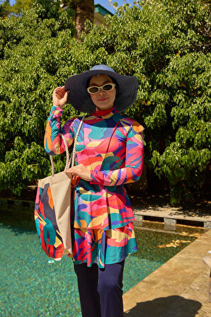 Tesettür Mayo Likralı Fulya Model Pembe Rüyası