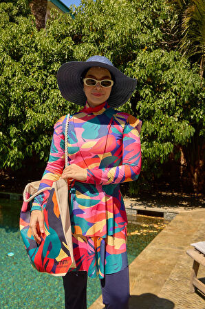 Tesettür Mayo Likralı Fulya Model Pembe Rüyası