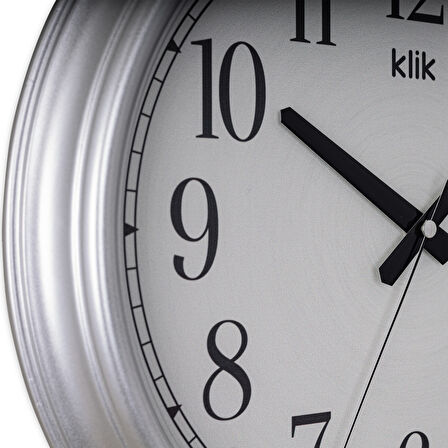 Klik Beta Gümüş Klasik Duvar Saati