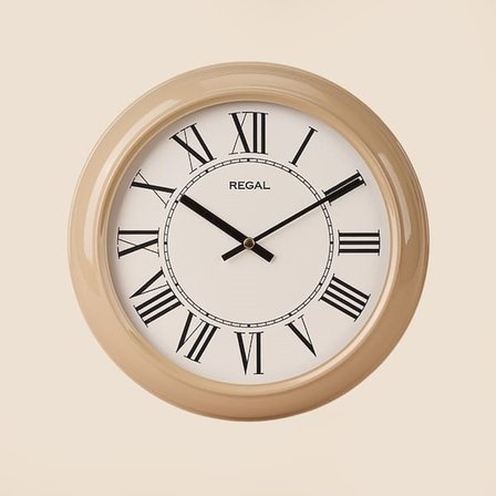 Regal Retro Duvar Saati - Bej - 29 cm