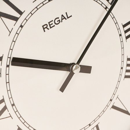 Regal Retro Duvar Saati - Beyaz - 29 cm