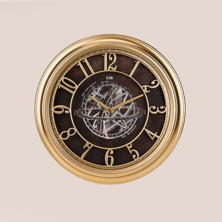 Regal Klik Babil Astro Işıklı Duvar Saati - Gold - 46 cm