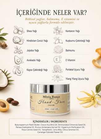 Portakal & Ylang Ylang El ve Yüz Kremi – 50 ml