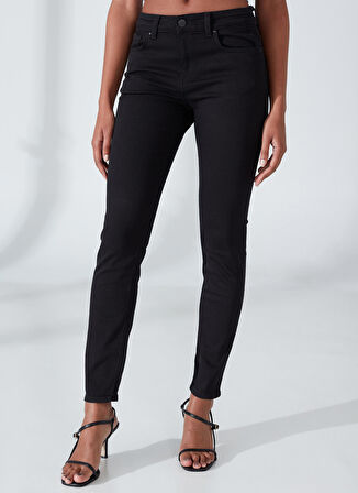 Denim Trip Normal Bel Dar Paça Skinny Fit Siyah Kadın Denim Pantolon DT10087ANISA Skinny Fit Normal Bel