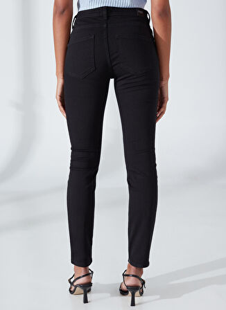 Denim Trip Normal Bel Dar Paça Skinny Fit Siyah Kadın Denim Pantolon DT10087ANISA Skinny Fit Normal Bel