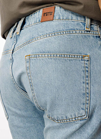 Denim Trip Straight Açık İndigo Erkek Denim Şort DT10720_Straight Fit Normal Bel Açı