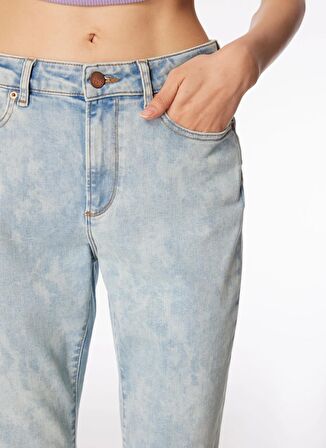 Denim Trip Yüksek Bel Dar Paça Slim Straight Açık İndigo Kadın Denim Pantolon DT10521