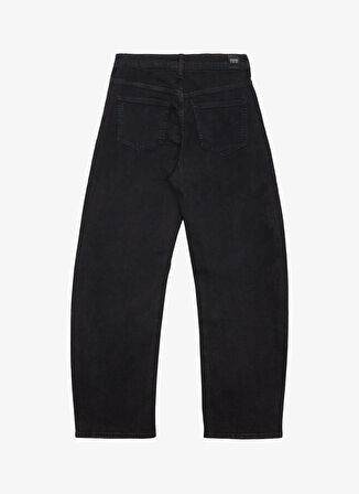 Denim Trip Yüksek Bel Düz Paça Kabarık Koyu İndigo Kadın Denim Pantolon DT10891