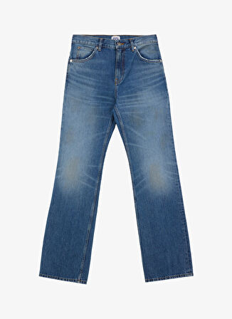 Denim Trip Yüksek Bel Düz Paça Bol Kesim Koyu İndigo Kadın Denim Pantolon DT10896