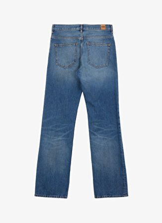 Denim Trip Yüksek Bel Düz Paça Bol Kesim Koyu İndigo Kadın Denim Pantolon DT10896