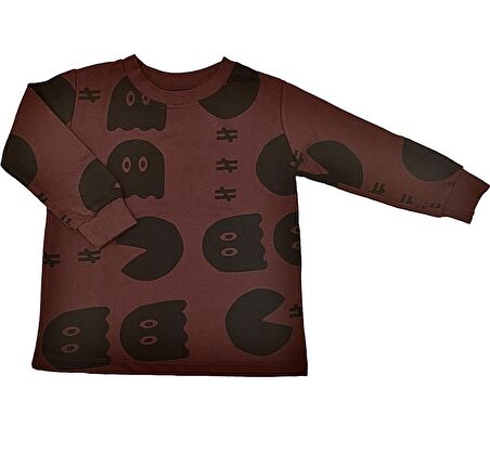 Moi Noi Sweatshirt Bordo Desen