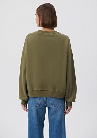 Mavi Bisiklet Yaka Yeşil Basic Sweatshirt 1611770-71547