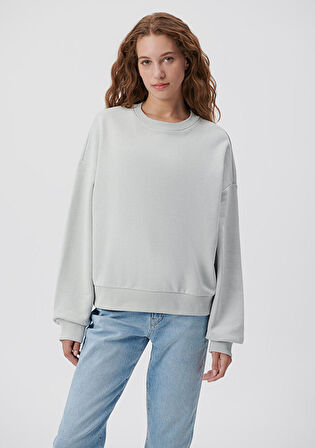 Mavi Oversize Gri Basic Sweatshirt 1611770-70074