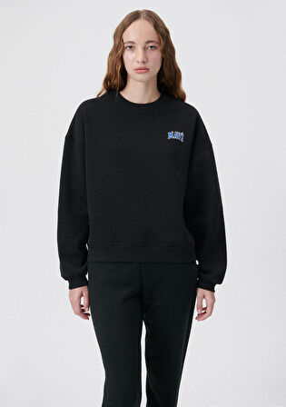 Mavi Logo Baskılı Siyah Sweatshirt 1611600-900