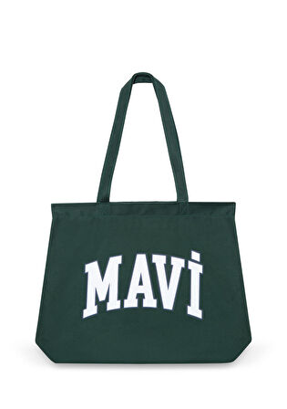 Mavi Logo Baskılı Yeşil Çanta 1912022-34522