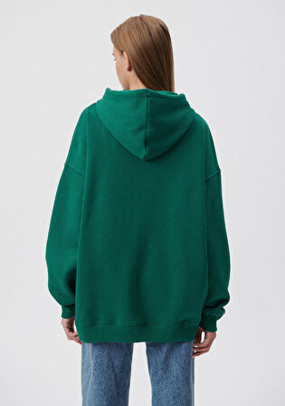 Mavi Fermuarlı Kapüşonlu Yeşil Sweatshirt 1610221-71874