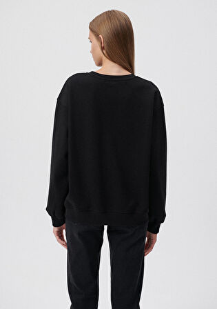 Mavi Bisiklet Yaka Siyah Basic Sweatshirt 1610198-900