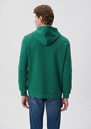 Mavi Logo Baskılı Kapüşonlu Yeşil Sweatshirt 0610941-71874
