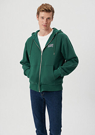 Mavi Logo Baskılı Kapüşonlu Yeşil Sweatshirt 0611715-71874