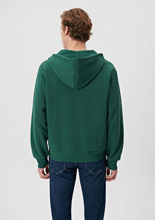 Mavi Logo Baskılı Kapüşonlu Yeşil Sweatshirt 0611715-71874
