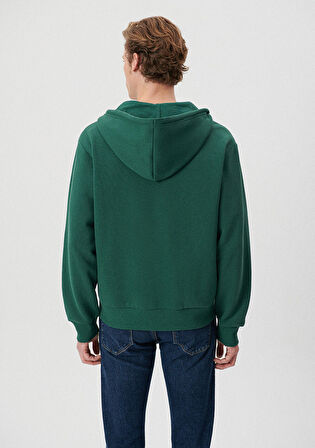 Mavi Logo Baskılı Kapüşonlu Yeşil Sweatshirt 0611715-71874