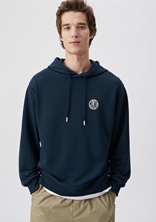 Mavi MVJNS Baskılı Lacivert Sweatshirt 0611786-70490