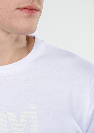 Mavi Logo Baskılı Beyaz Tişört 0611807-620