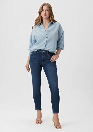 Marli Casual Koyu Mavi Jean Pantolon 101339-35246