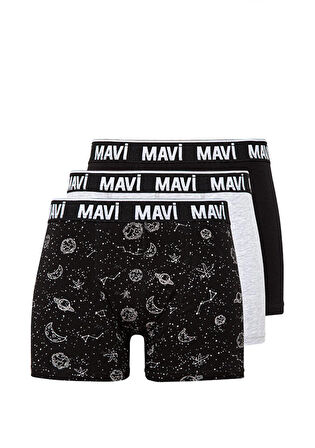 Mavi 3lü Basic Boxer Seti 0911219-900