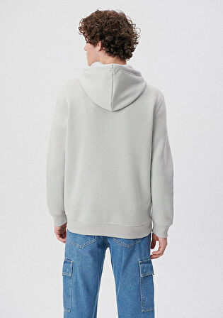 Mavi Kapüşonlu Gri Basic Sweatshirt 0610061-70075