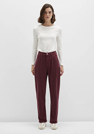Laura Bordo Kadife Pantolon 101153-85728
