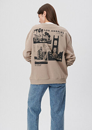 Mavi Bisiklet Yaka Bej Sweatshirt 1S10019-70364