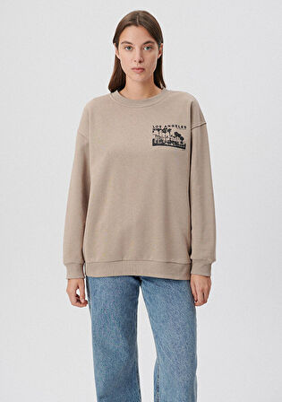 Mavi Bisiklet Yaka Bej Sweatshirt 1S10019-70364