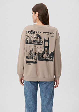 Mavi Bisiklet Yaka Bej Sweatshirt 1S10019-70364