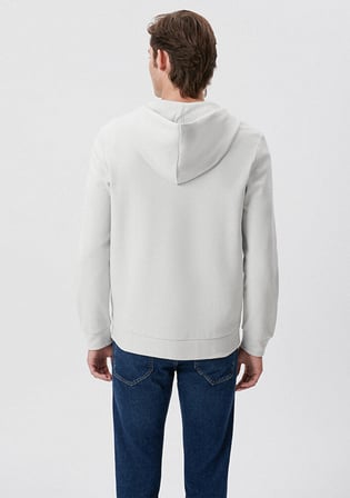 Mavi Fermuarlı Gri Sweatshirt 0S10013-80618
