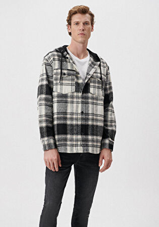 Mavi Kapüşonlu Kareli Gömlek 0210997-86281