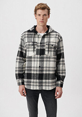 Mavi Kapüşonlu Kareli Gömlek 0210997-86281